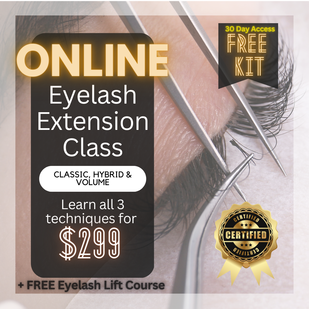 Online Classic, Hybrid & Volume Eyelash Extension Class Jess Nailed it